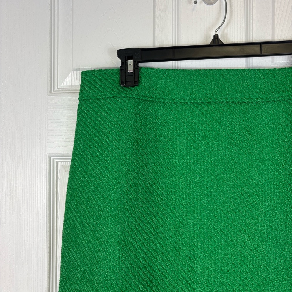 NWT J. Crew green tweed A. Line skirt sz 10 - Picture 3 of 7